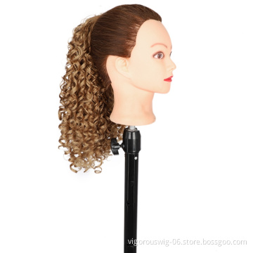 Easy Wear New Fashion Lowest Cheap Price For Women Natural Textured Afro Fiber Drawstring Curly Ponytail